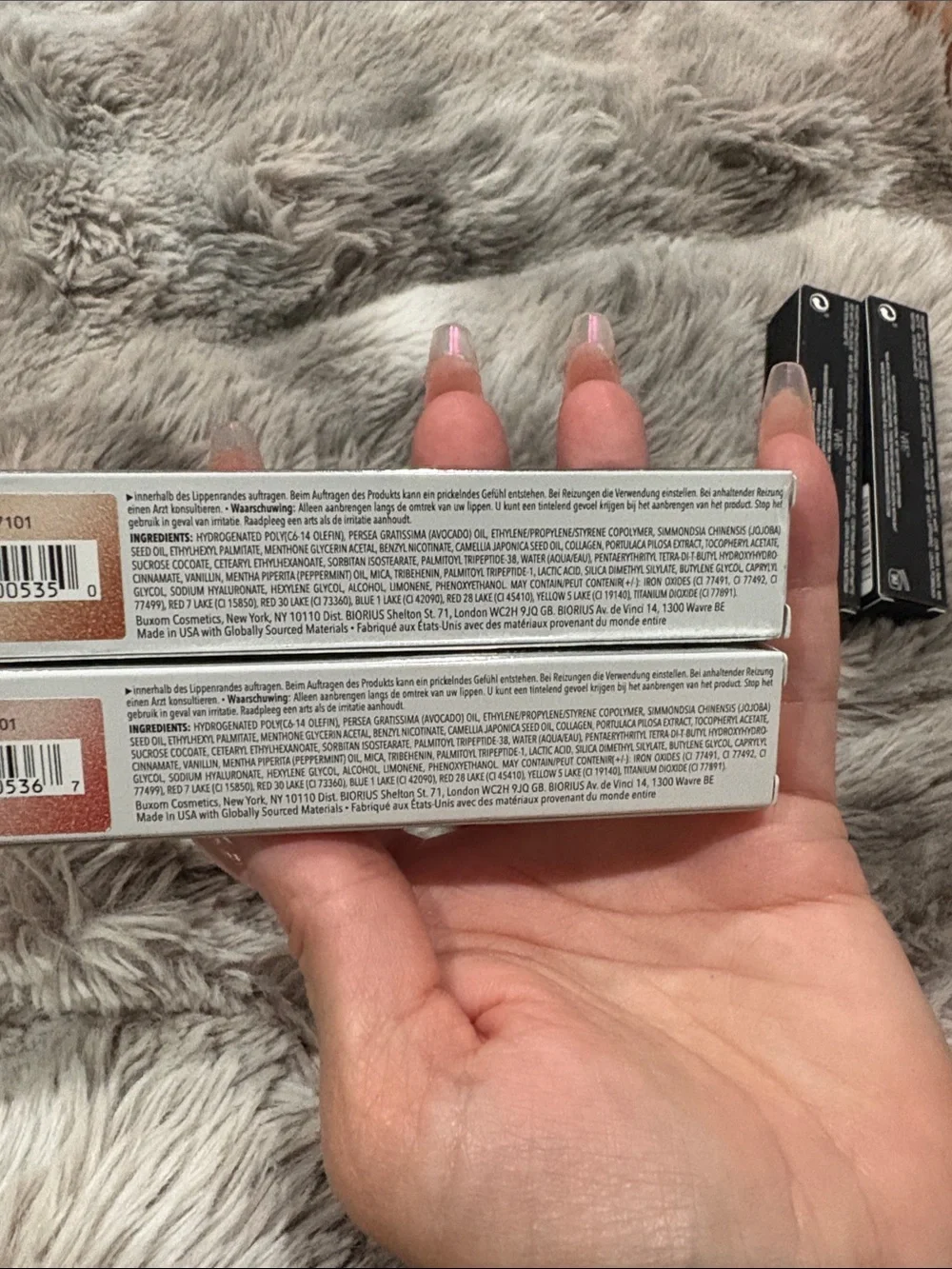 Buxom Plump Shot Sheer Tint Lip Gloss Duo - Exposed (peach nude) & Plush Peach